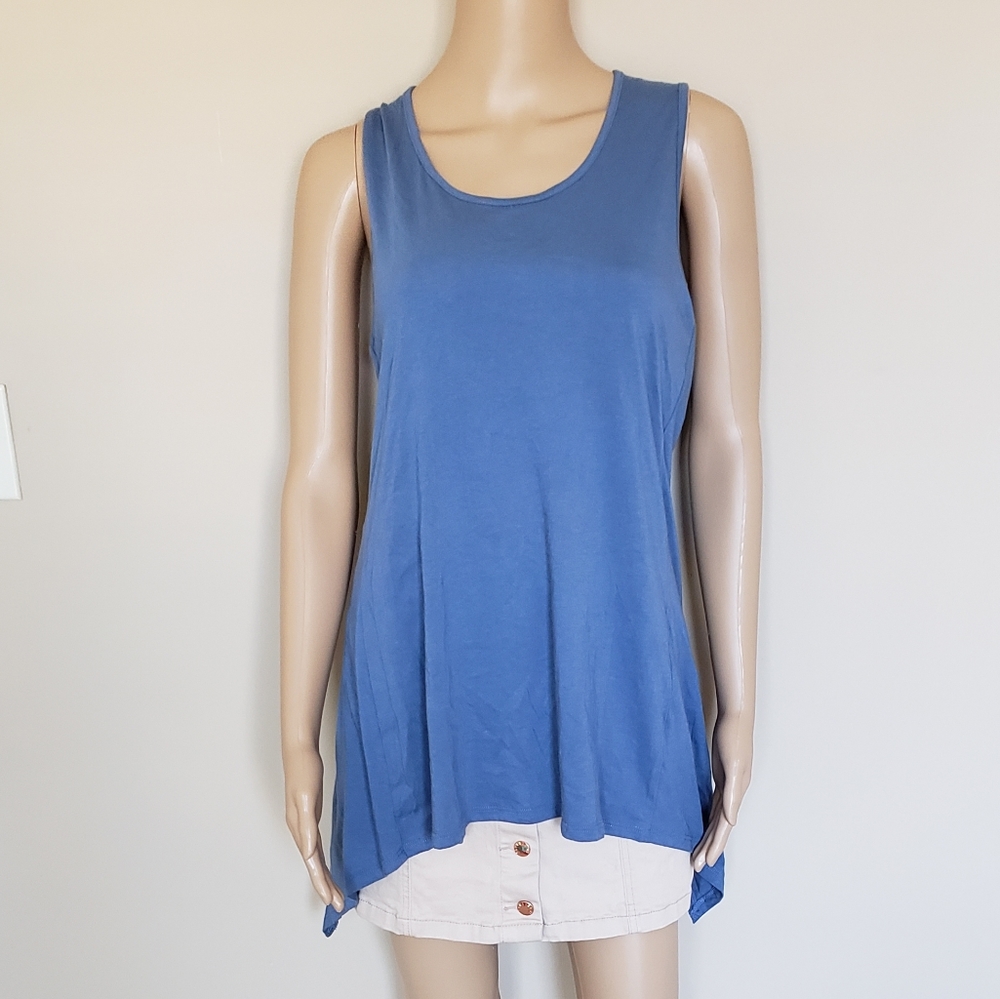 NWT! JOE'S COLLECTION BLUE CRISS CROSS BACK TANK